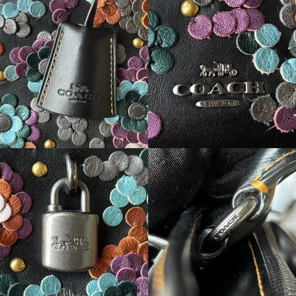 COACH Zoe Carryall Bag With Leather Sequins - Picture 13 of 16